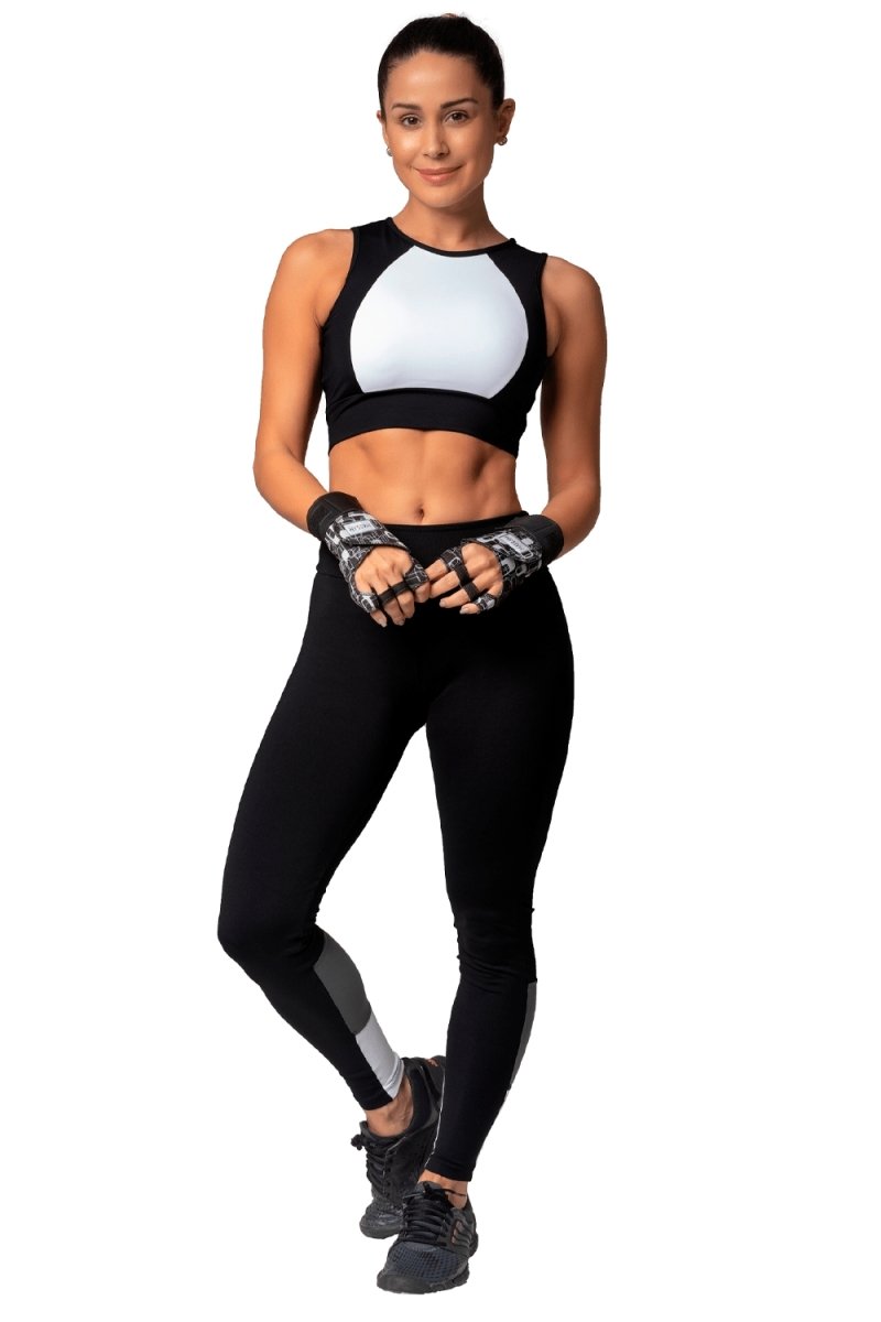  Crop-Top - Cropped Black & White - Massam Fitness & Nova Cabana Activewear 