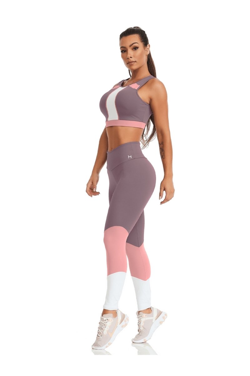  Crop-Top - Top Sofia Triple Color - Massam Fitness & Nova Cabana Activewear 